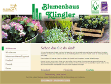 Tablet Screenshot of blumenhaus-klingler.de